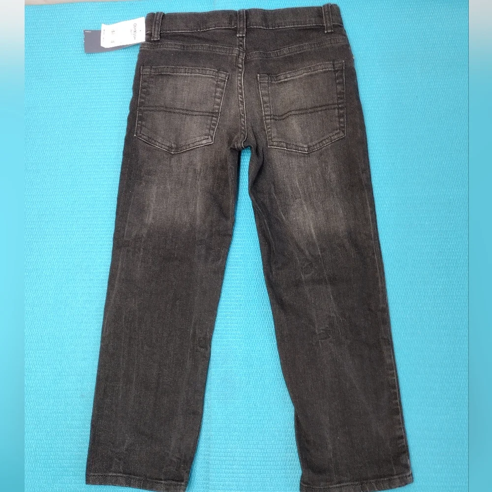 NWT OshKosh Boy's Slim Stretch Jeans Black Size 7